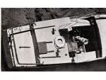 The detachable superstructure removed showing the original Mills diesel engine.